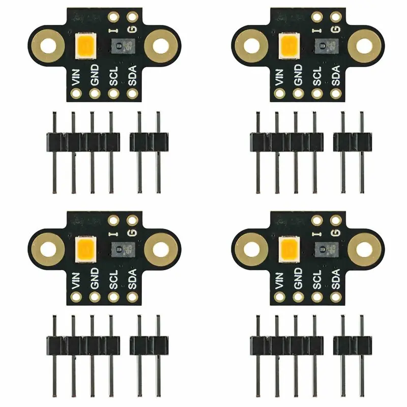 【THANKSGIVING DAY】4X GY-AS7341 Visible Infrared Color Spectrometer Sensor Module Color Temperature Illuminance Color Measurement