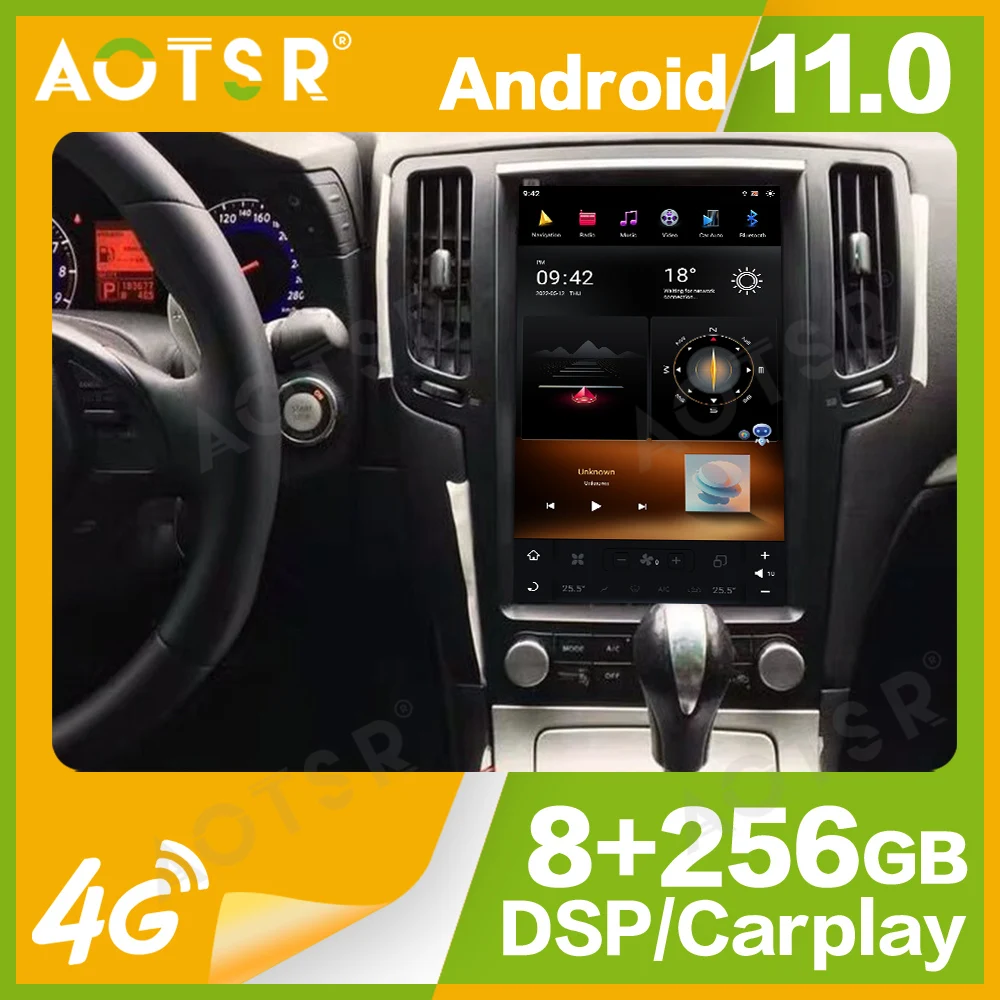 

13.6'' Qualcomm 8 For Tesla For Infiniti G25 G37 2007-2013 Car Radio Multimedia Player Android 11.0 Auto GPS Navi Carplay Head