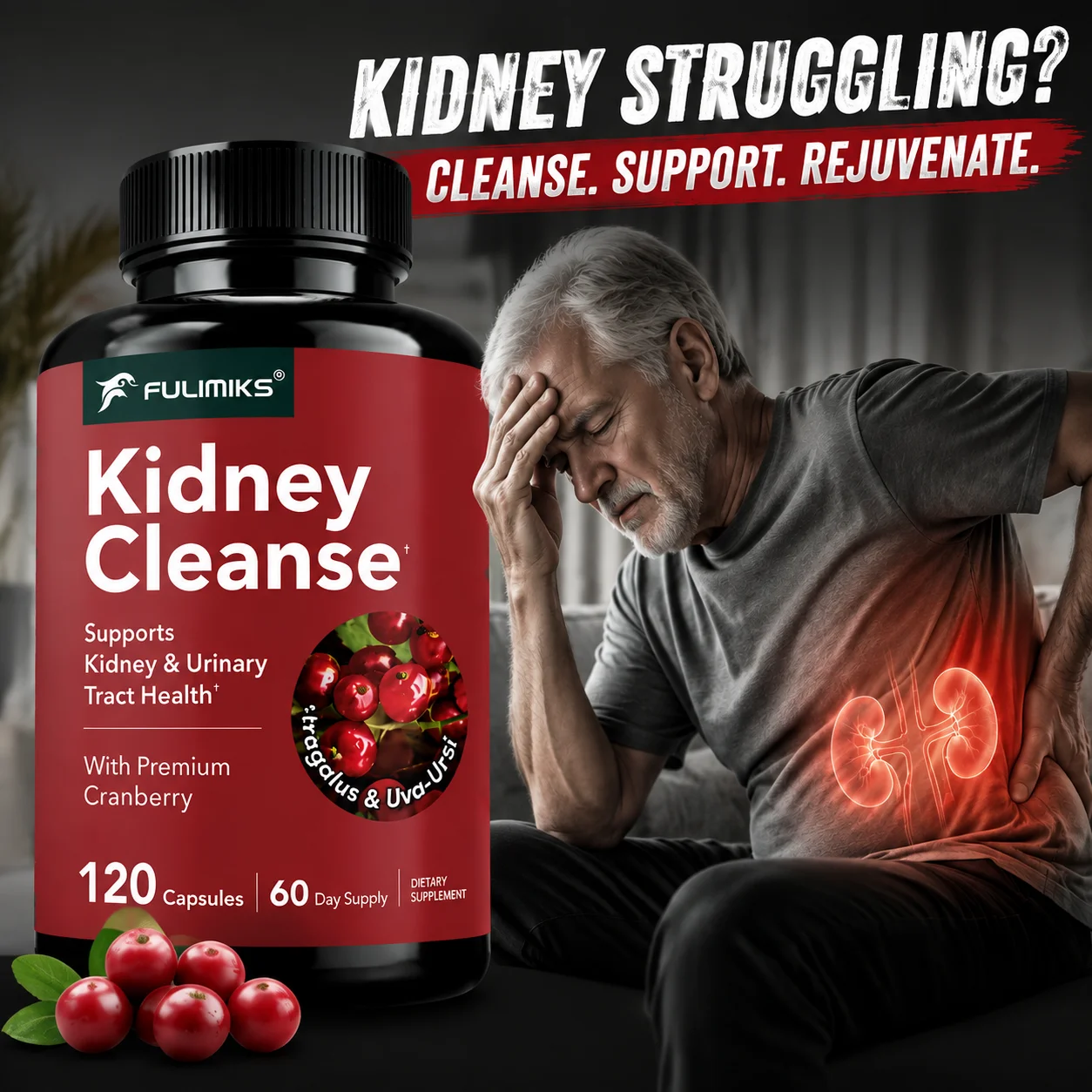 Kidney Cleanse Capsules Cranbe - đánh giá và giá Turmeric