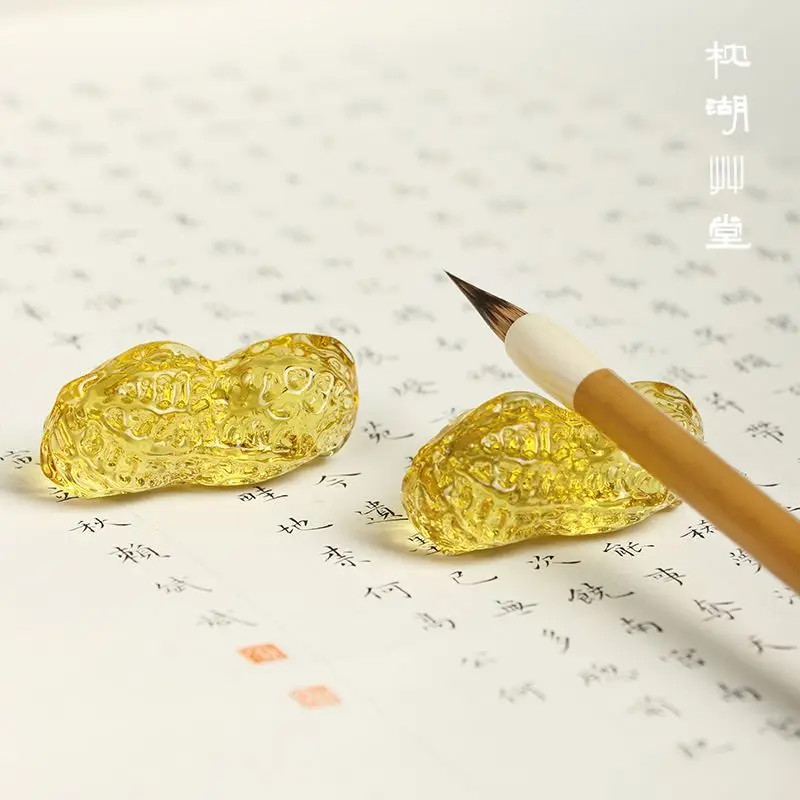 

Peanut pen, hair pen holder, hair pen holder, Four Treasures of the Study, creative study, crystal calligraphy supplies