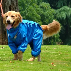 Big Dog Raincoat Large Dog Outfit Jumpsuit Waterproof Clothing Samoyed Husky Labrador Golden Retriever Dog Clothes Dropshipping