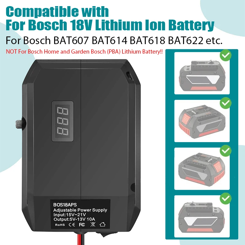 بطارية ليثيوم أيون 5-13 فولت منظم الجهد لماكيتا لبوش لديوالت لميلووكي ل M18 ولاعة السجائر Einhell #4