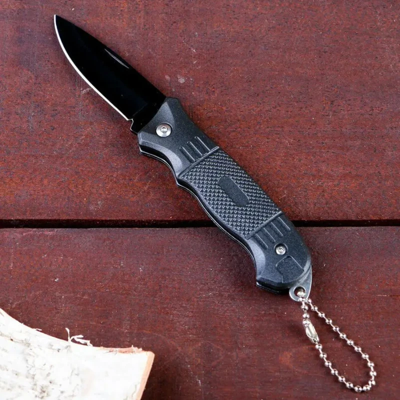 

Outdoor Portable Pocket Folding Knife Stainless Steel Blade Keychain Accessories Travel Camping Cutting Tool Holiday Gift