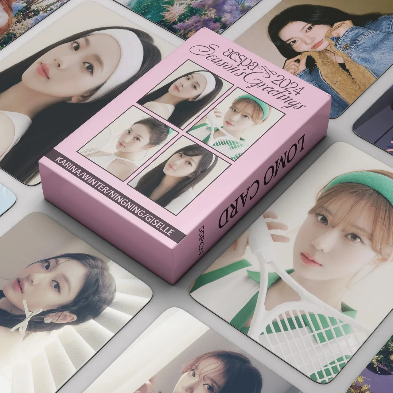 55 قطعة Kpop القذرة العمل بطاقات الصور ملصقات مجموعة كارينا الشتاء نينغ نينغ جيزيل Kpop ألبوم ملصق لومو بطاقات الصور