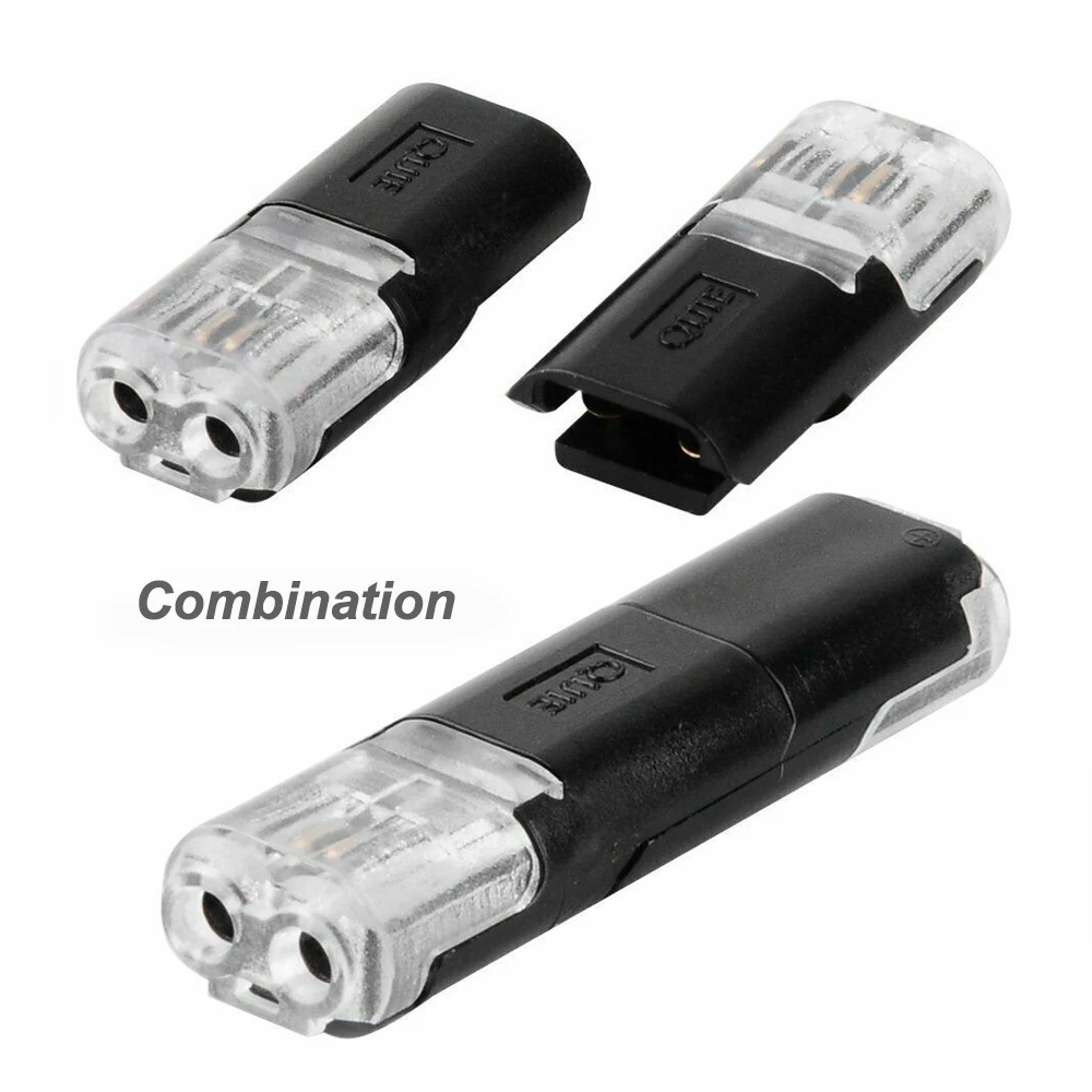 10 قطعة 2pin موصل سلك قابل للتوصيل سريع لصق كابل كهربائي محطات تجعيد الأسلاك الأسلاك 22-20AWG LED موصلات السيارات #2