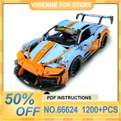 MOC 66624 1:10 Technical Super Sports Racing  Car GT3 Model Building Blocks Bricks Puzzle Assembly Children Toys Christmas Gifts