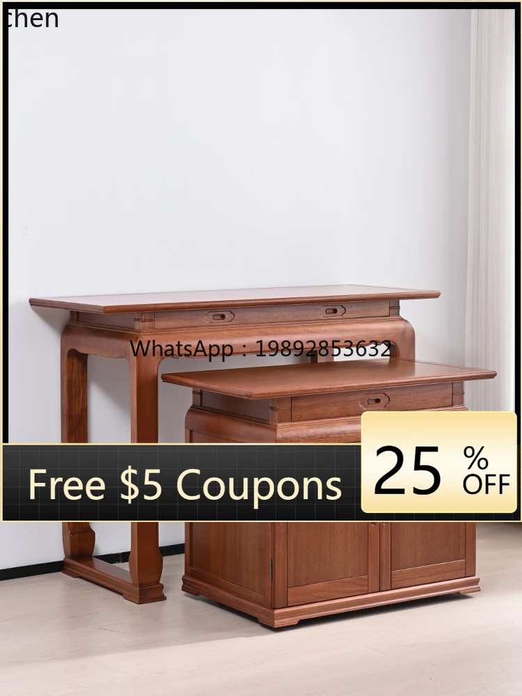 

Altar Table for Home Use in Living Room, Modern Light Luxury Simple Solid Wood Offering Table, Buddha Altar Cabinet