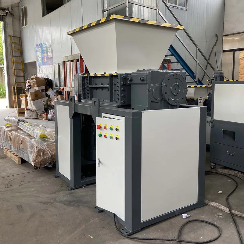 산업용 기계 헤드 소재 이중 샤프트 대형 목재 이동식 더블 롤러 크러셔 화학용 스테인리스 스틸 슈레더