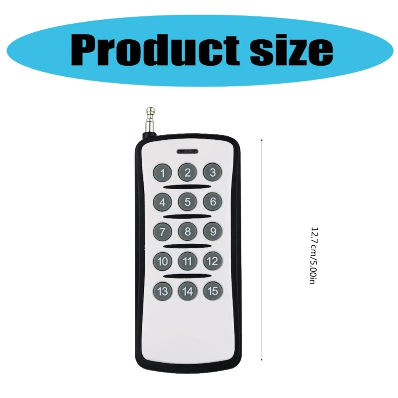 1527 Chip Learning Code Wireless Remote Control 315Mhz/433Mhz Long Distance 15 Buttons Transmitter Remote Controller H7JF