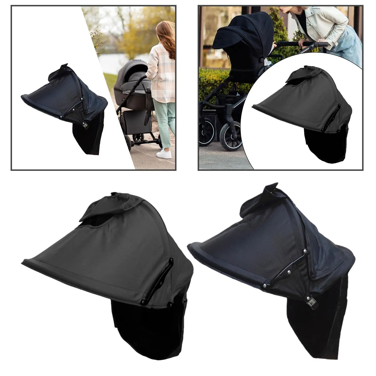 

Stroller Sunshade Windshield for Outdoor Rainproof Pushchair Umbrella Canopy