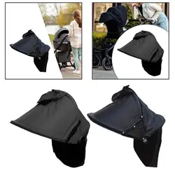 Stroller Sunshade Windshield for Outdoor Rainproof Pushchair Umbrella Canopy