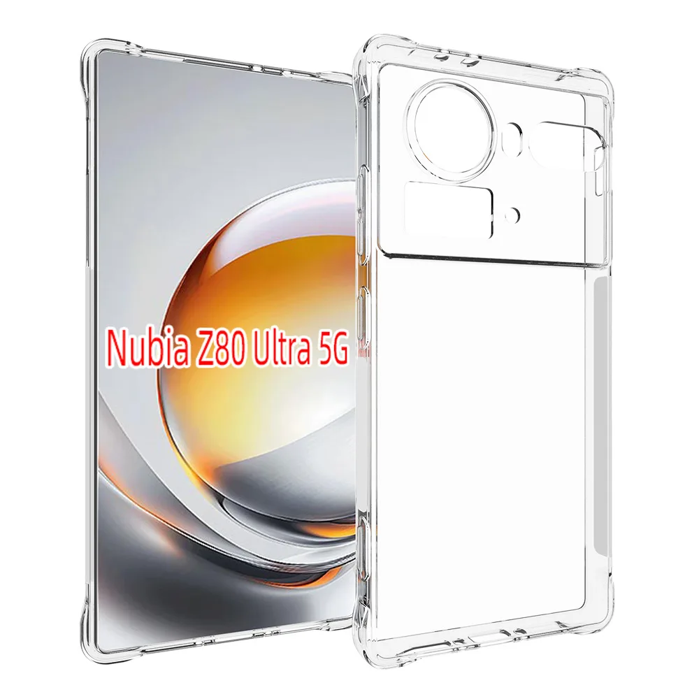 Para zte nubia z80 ultra nx741j caso à prova de choque claro almofada de ar silicone tpu airbag capa traseira para zte nubia z80 ultra 5g