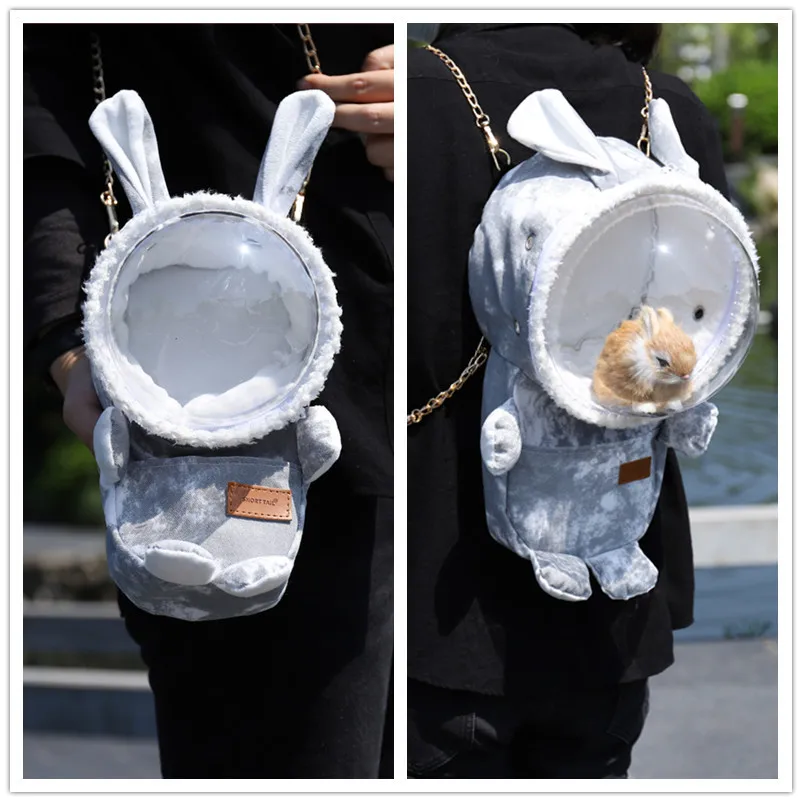 1 set of pet hamster backpack, easy to carry handbag satchel, guinea pig comfortable small pet bag, perfect for taking your pet view 6