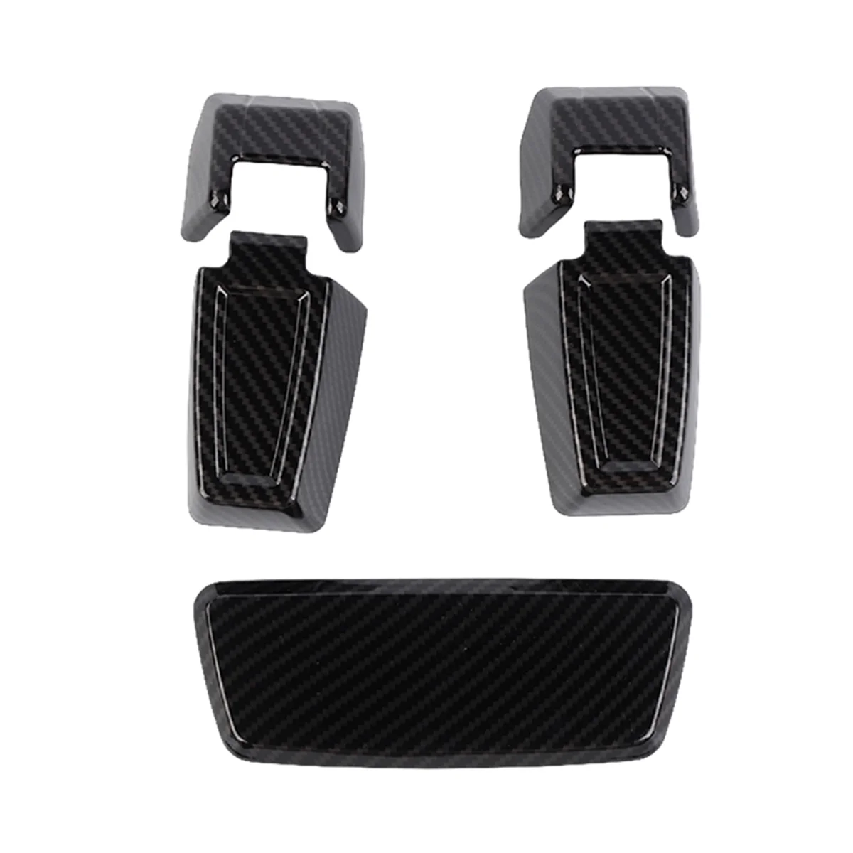 For Commander 2006-2010 Car Rear Window Glass Hinge Cover Trim Sticker Accessories ABS Carbon Fiber