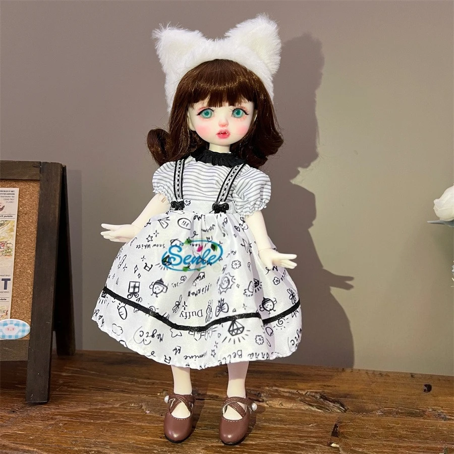 Conjunto de falda de encaje rosa verde menta, muñeca BJD de 6 puntos, vestido bonito de estilo dulce, traje de muñecas de 30cm, accesorios de vestir, regalos de cumpleaños