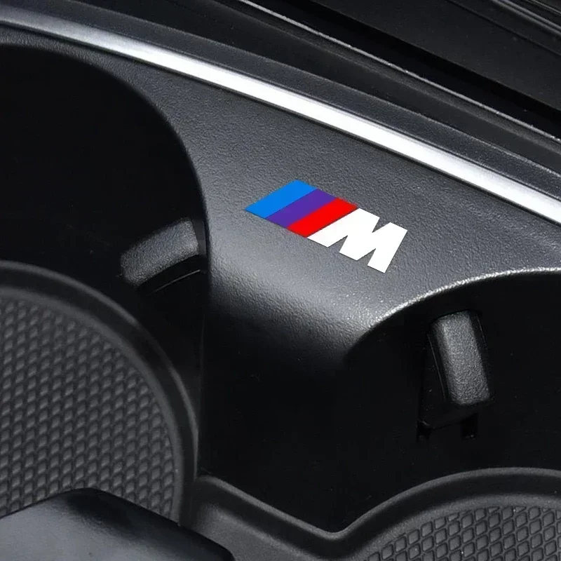 1/2/5/10 قطعة ملصقات السيارات شعار التصميم الداخلي اكسسوارات الديكور لسيارات BMW M Power X1 X5 X6 F30 E90 M2 M3 M4 M5 X3 X4