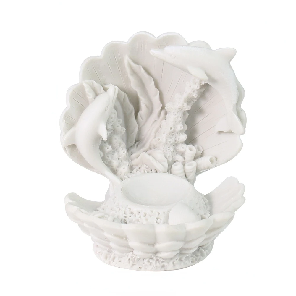 

Dolphin Shell Crystal Ball Base Home Bedroom Wedding Decoration Ornament Display Stand for Night Pearl Glass Sphere Resin Crafts