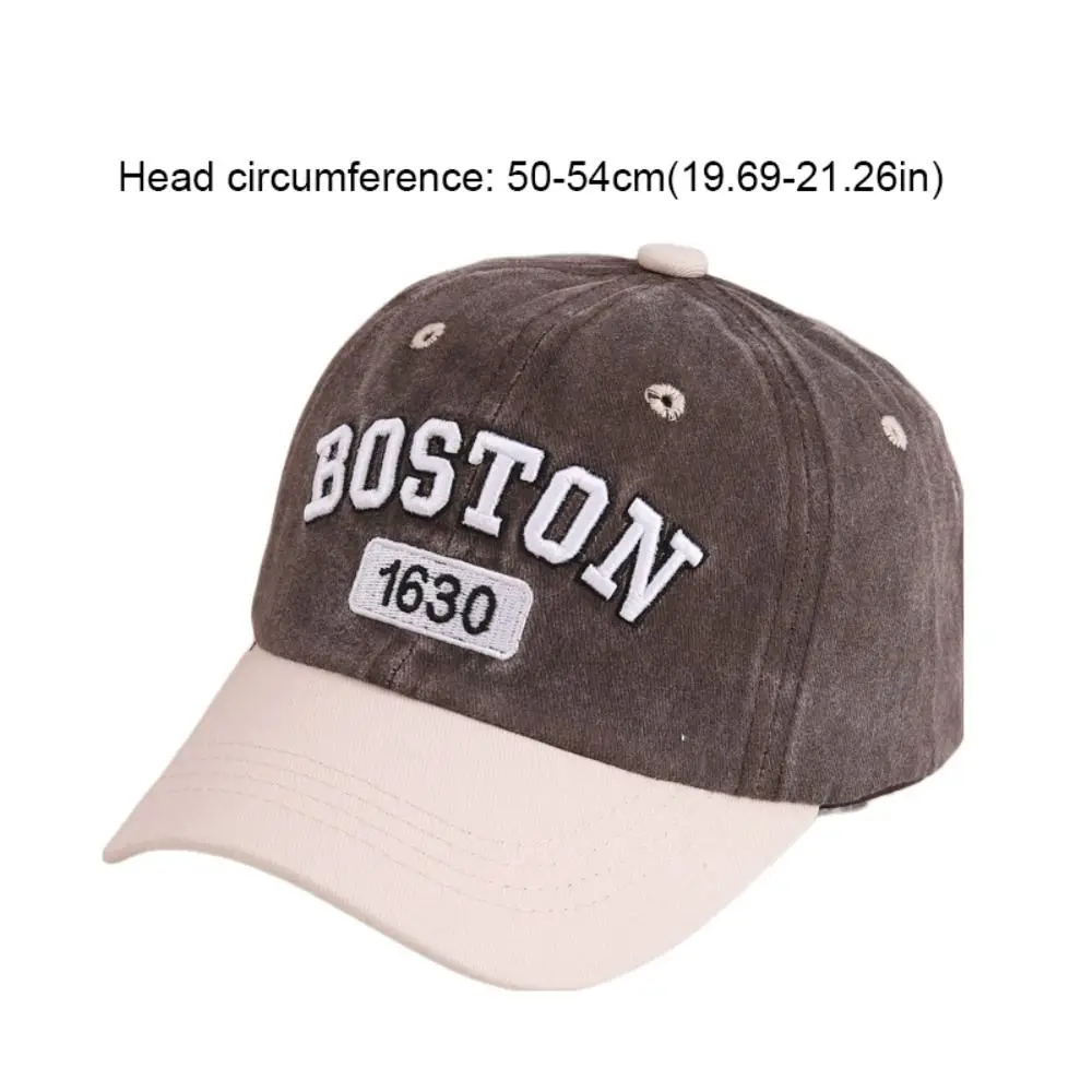 Gorra de béisbol de retales para bebé, gorra de algodón con protección solar y visera con letras, gorra ajustable de estilo coreano para viaje