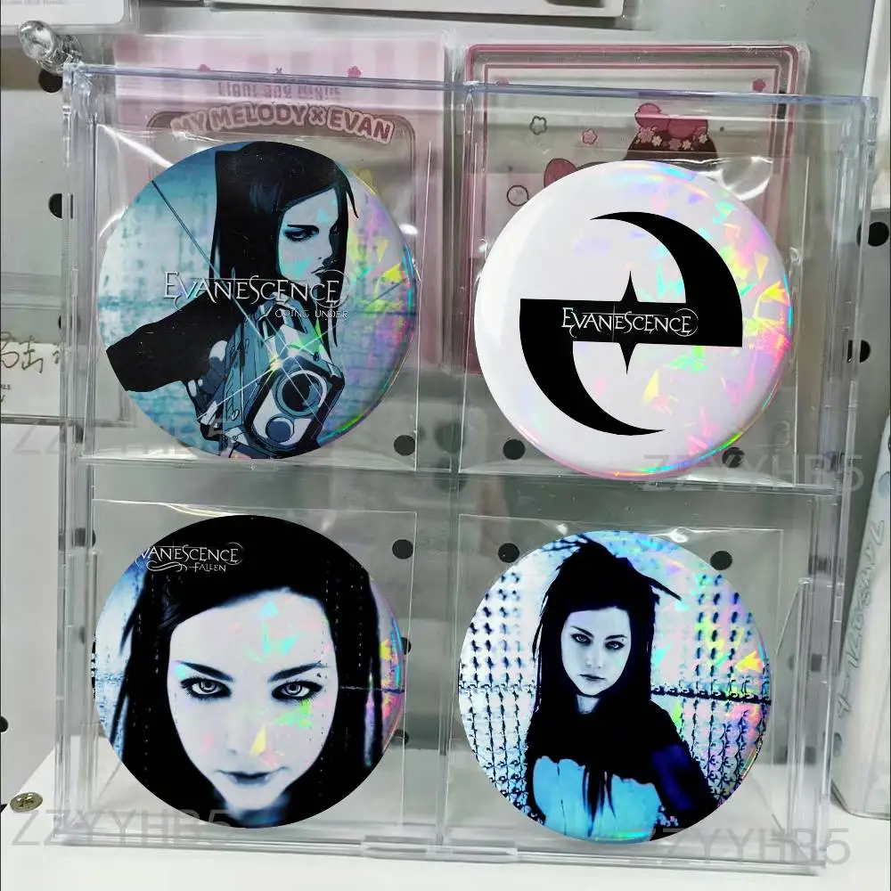 

E-Evanescence Amy Lee Tinplate Pins Round Handmade Brooches for Backpack Accessories Collection Badge 58mm 44mm 32mm 75mm 25mm