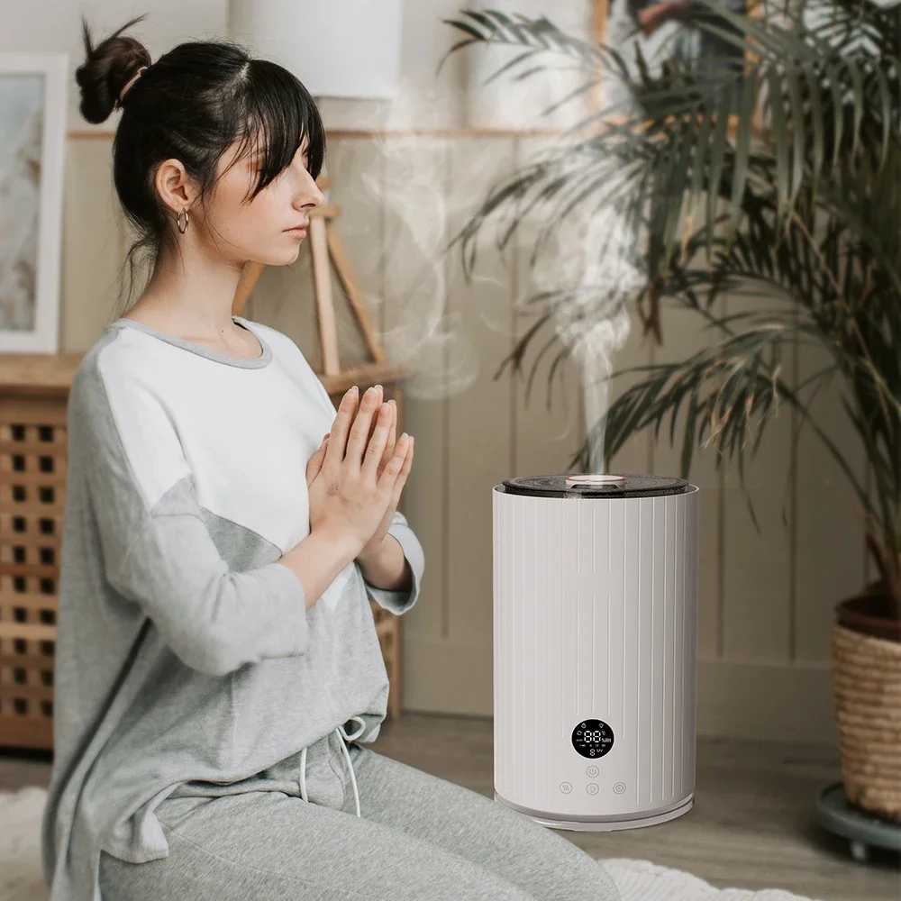 Home Floor Table Aroma Diffuser with Separated 5L Water Tank Rotatable Intelligent Constant Humidifiers with Remote Control