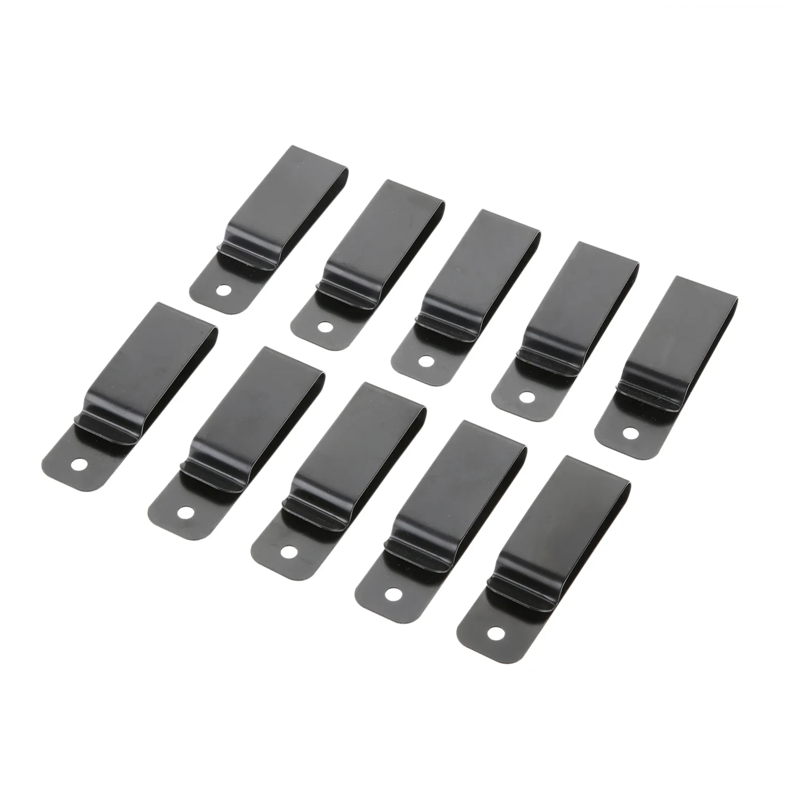 10pcs Iron Black Tactical Holster Sheath Belt Clip Holster Spring Hook Buckle Clasp DIY Carrying Money Clip Hunting Accessories