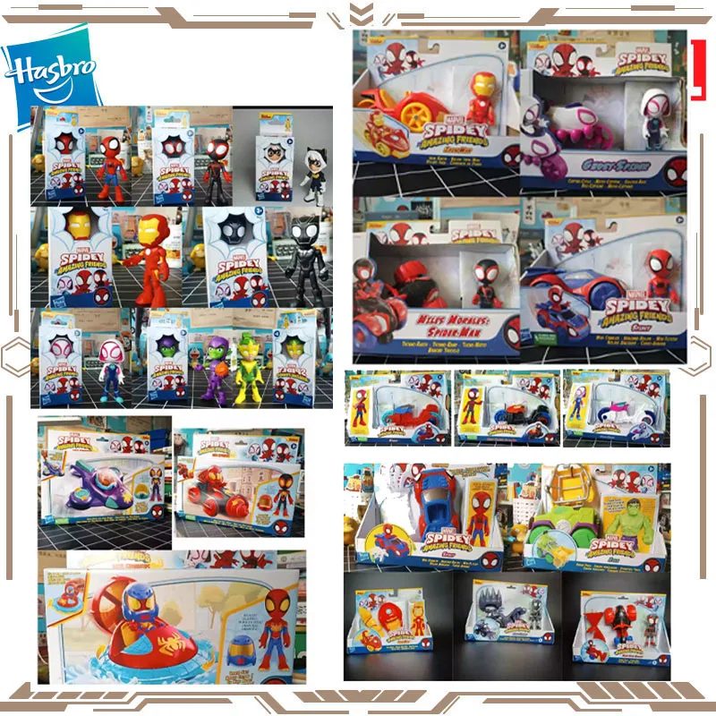 Oryginalne figurki akcji Hasbro Marvel Spider-Man i jego magiczni przyjaciele Zielony Goblin Gwen Electro zabawki dla chłopców i dziewcząt na prezent