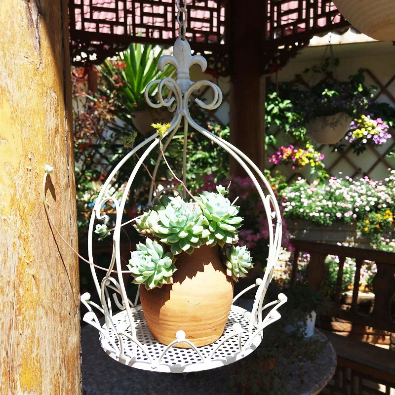 Balcony flower stand, hanging hanging basket wall  garden decoration, hanging orchid hanging flower pot stand