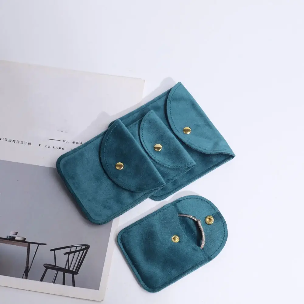 5 قطعة حقيبة تعبئة المجوهرات المخملية سوار أقراط خواتم قلادة مجوهرات حقيبة للتخزين سعة كبيرة منظم حامل مجوهرات