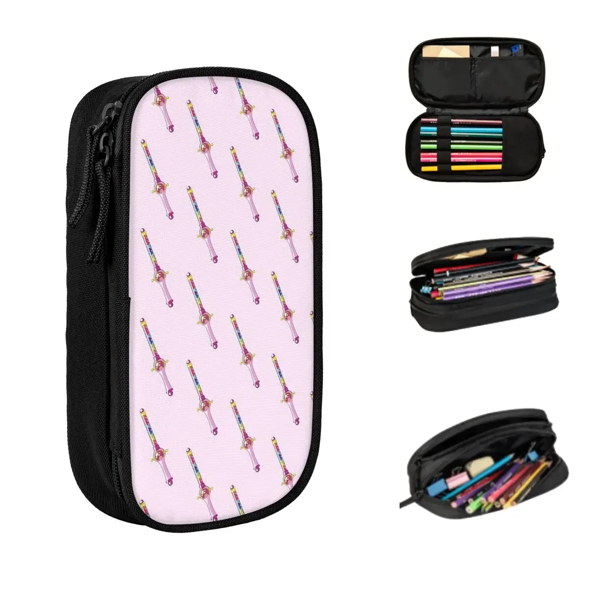 Magical Doremi Wand Pencil Cases Large Capacity Pen Bags Pen Box Pencil Pouch For Boys Girls Students Stationery School Office