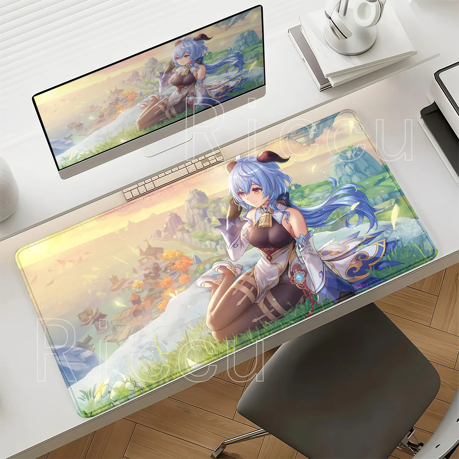 Gaming Keyboard High Ground - Ganyu‌ Genshin Impact Gaming Mouse Pad