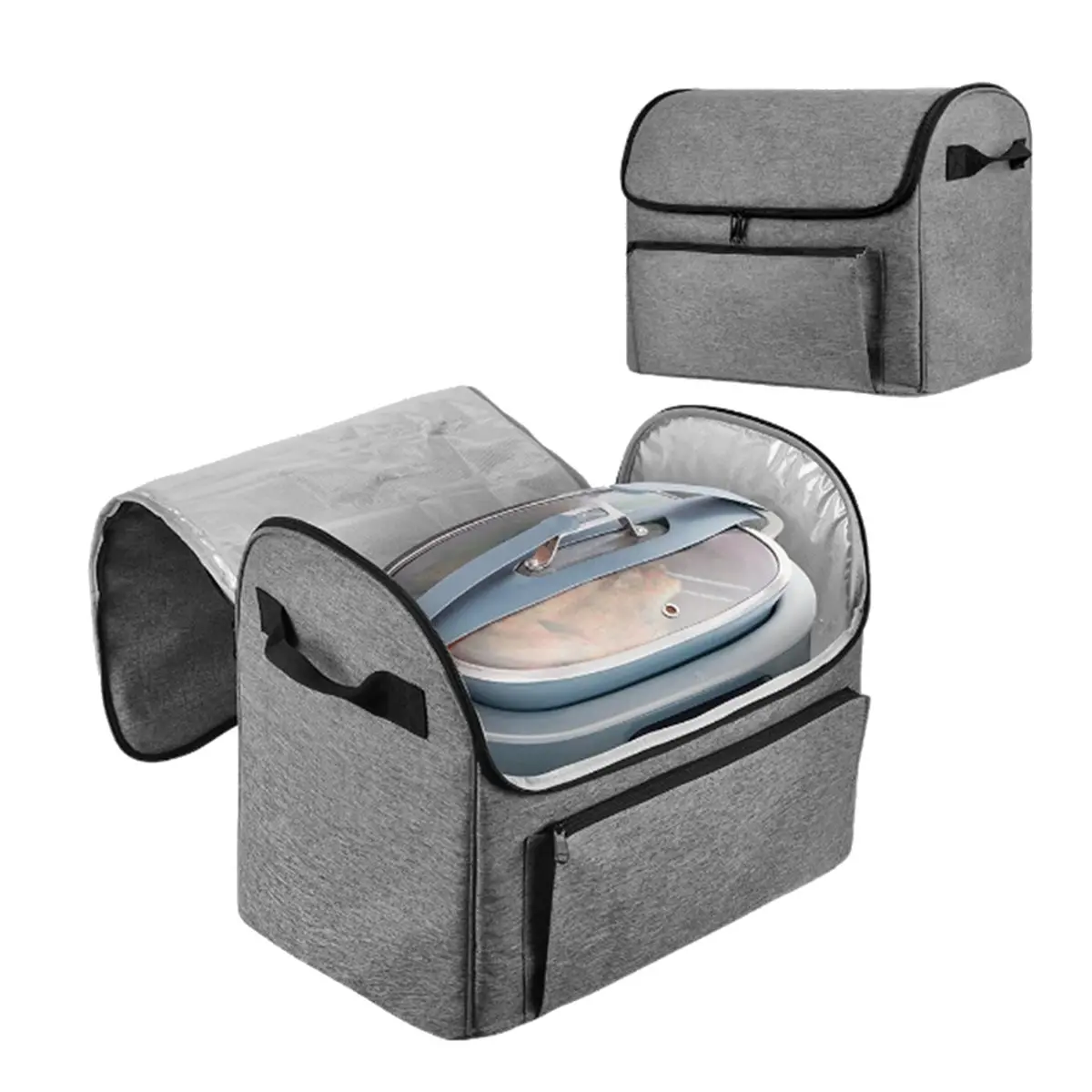 A67T NOUVEAU Housse de protection pour Foodi Possible Cooker Pro, Housse anti-poussière avec poche avant compatible avec le robot culinaire, Gris