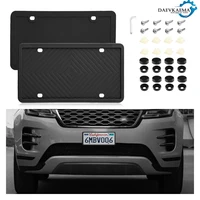 Marcos de matrícula de silicona con tornillos para matrícula, cubierta Universal para matrícula, accesorios exteriores automotrices, 2 uds.