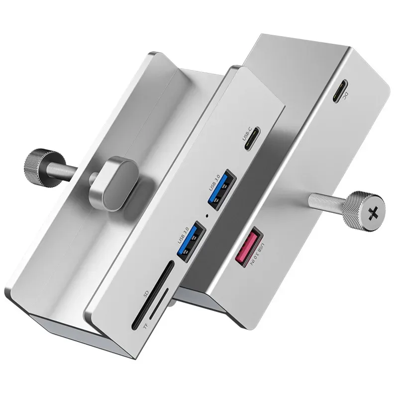 

Алюминиевый 4-портовый концентратор USB 3.0, держатель для телефона, SD TF, USB-считыватель карт памяти, адаптер питания постоянного тока, разветвитель, несколько удлинительных док-станций