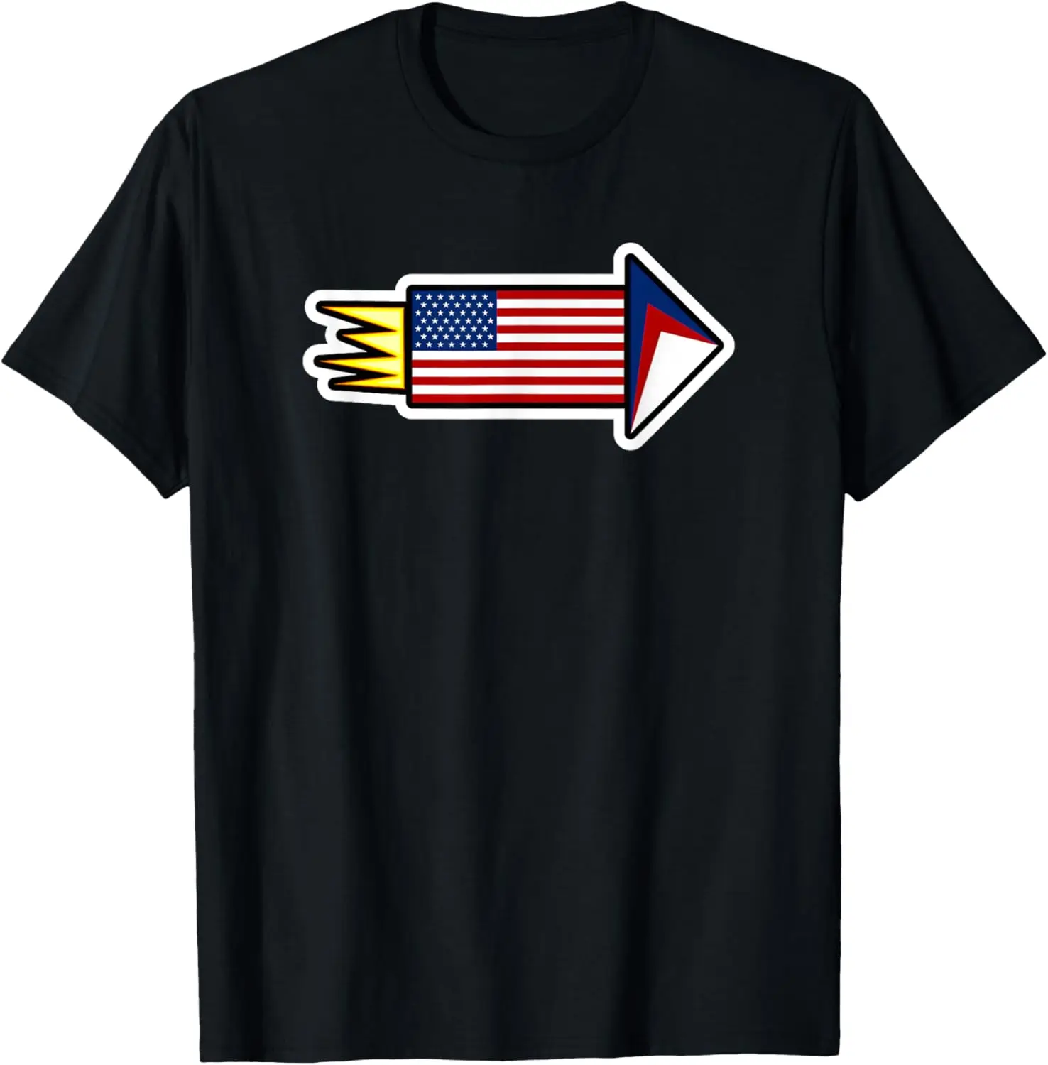 

American Flag Fire Cracker Patriotic T-Shirt