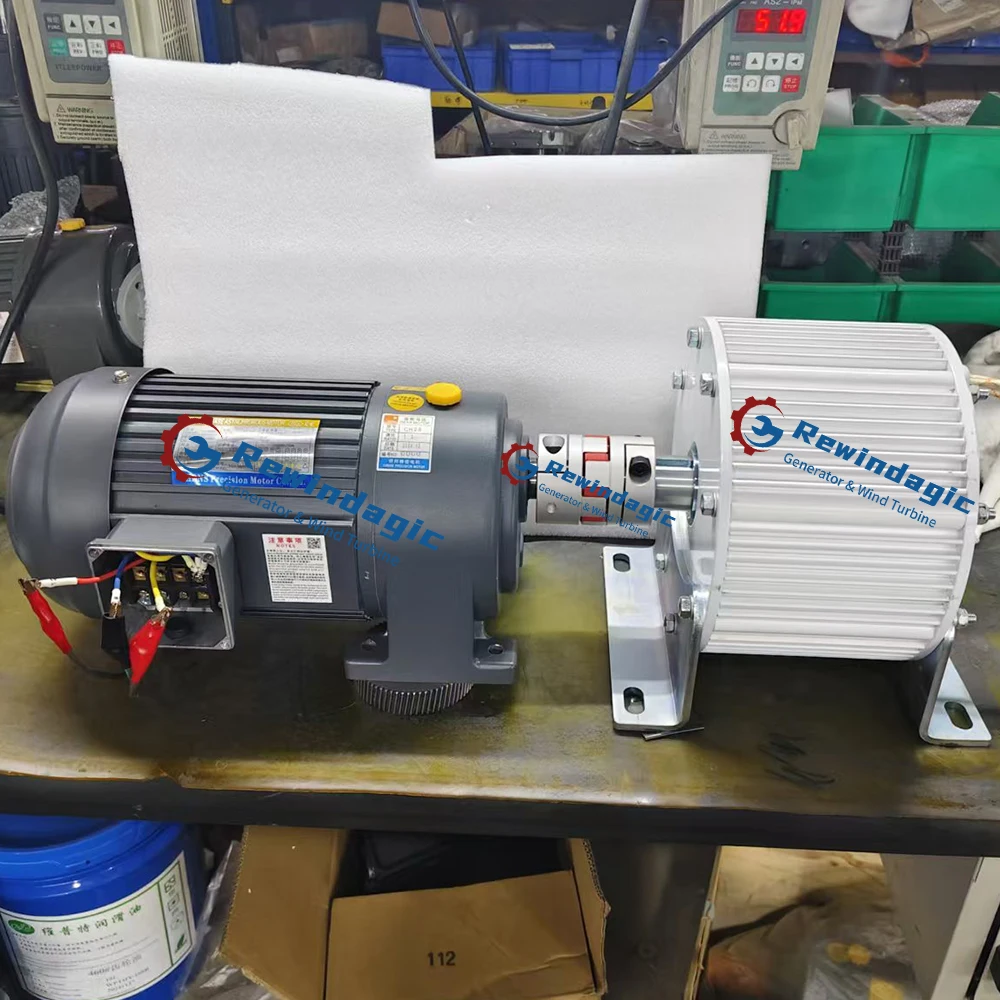 10KW-30KW Electric Alternator Generator with Motor Complete Set Low RPM Permanent Magnet 96V 220V 230V 380V For Motor Drive