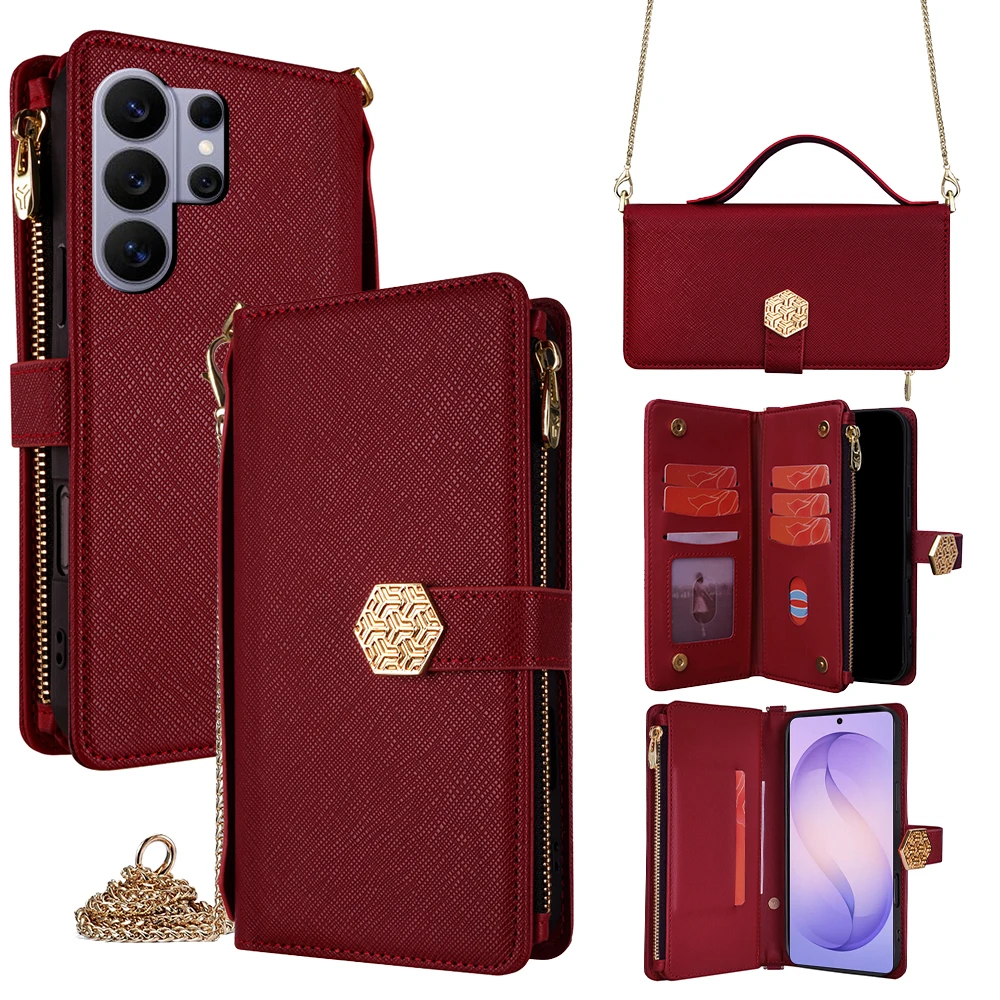 Phone Case for Samsung Galaxy S26 Ultra S25 FE Galaxy S26 S24 S23 S22 S21 S25 Edge S26 Plus Multi-Functional Phone Cover Bag