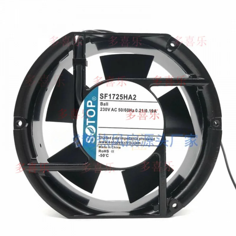 

WW FOR SOTOP SF1725HA2 230VAC 0.21/0.19A 2-Wire Cooling Fan