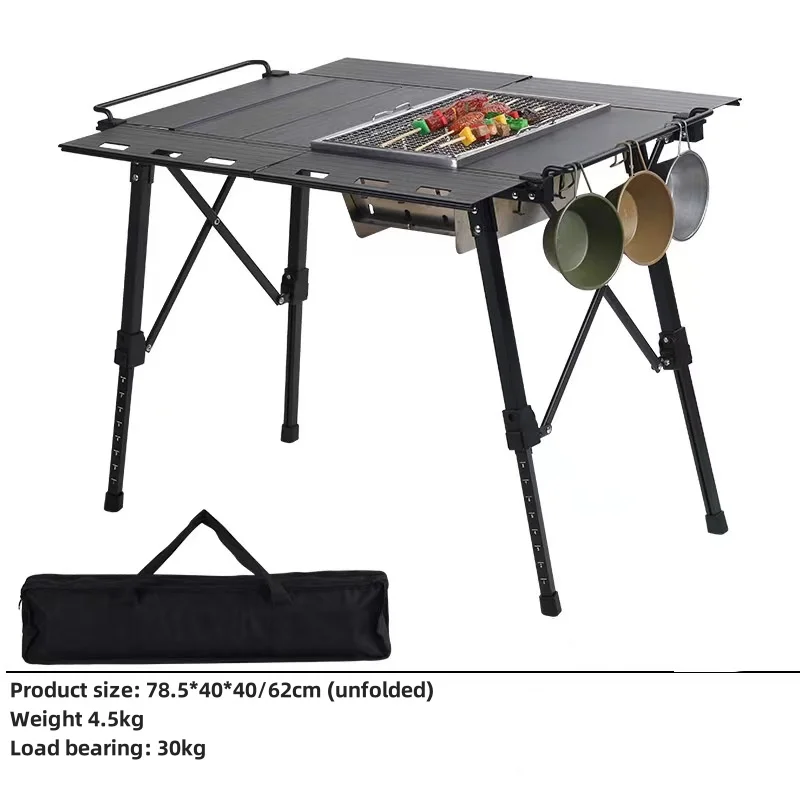 

X-shaped IGT Outdoor Camping Table Can Be Raised and Lowered