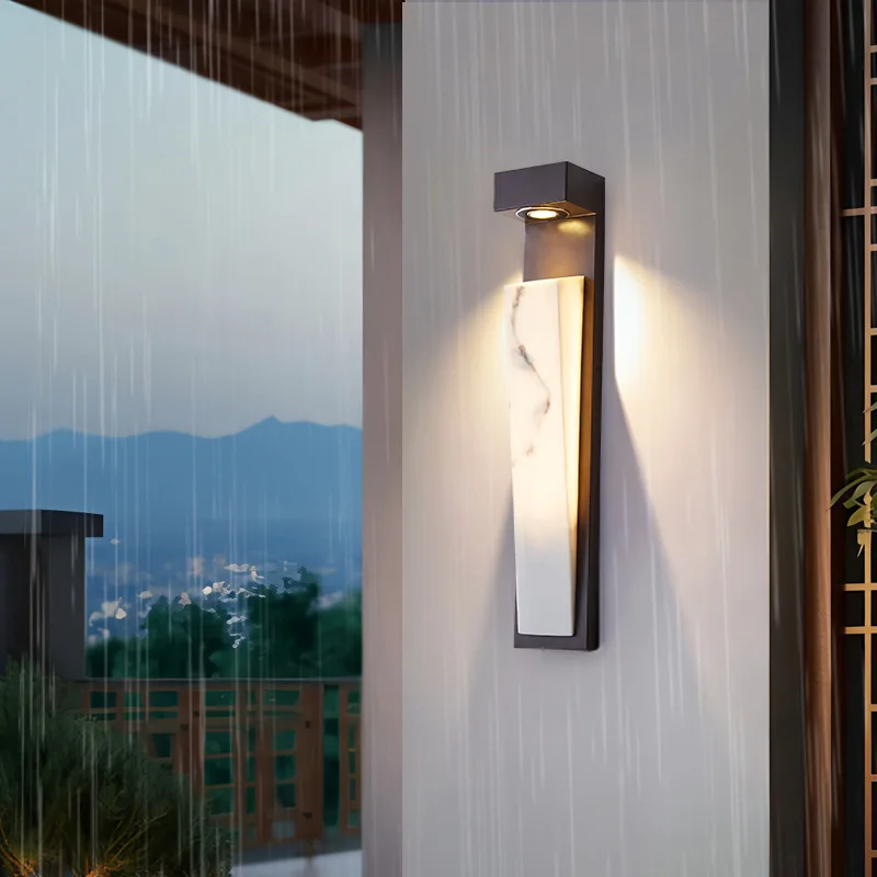 

Marble like wall lamp Song style aesthetic Chinese style for living room foyer villa hallway indoor home decoration lighting