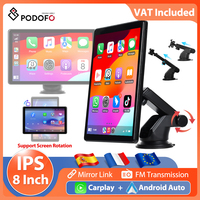 Podofo 8 Inch Carplay Portable Smart Player IPS Android Auto Night Vision Bluetooth FM Airplay Android Cast Multimedia Player
