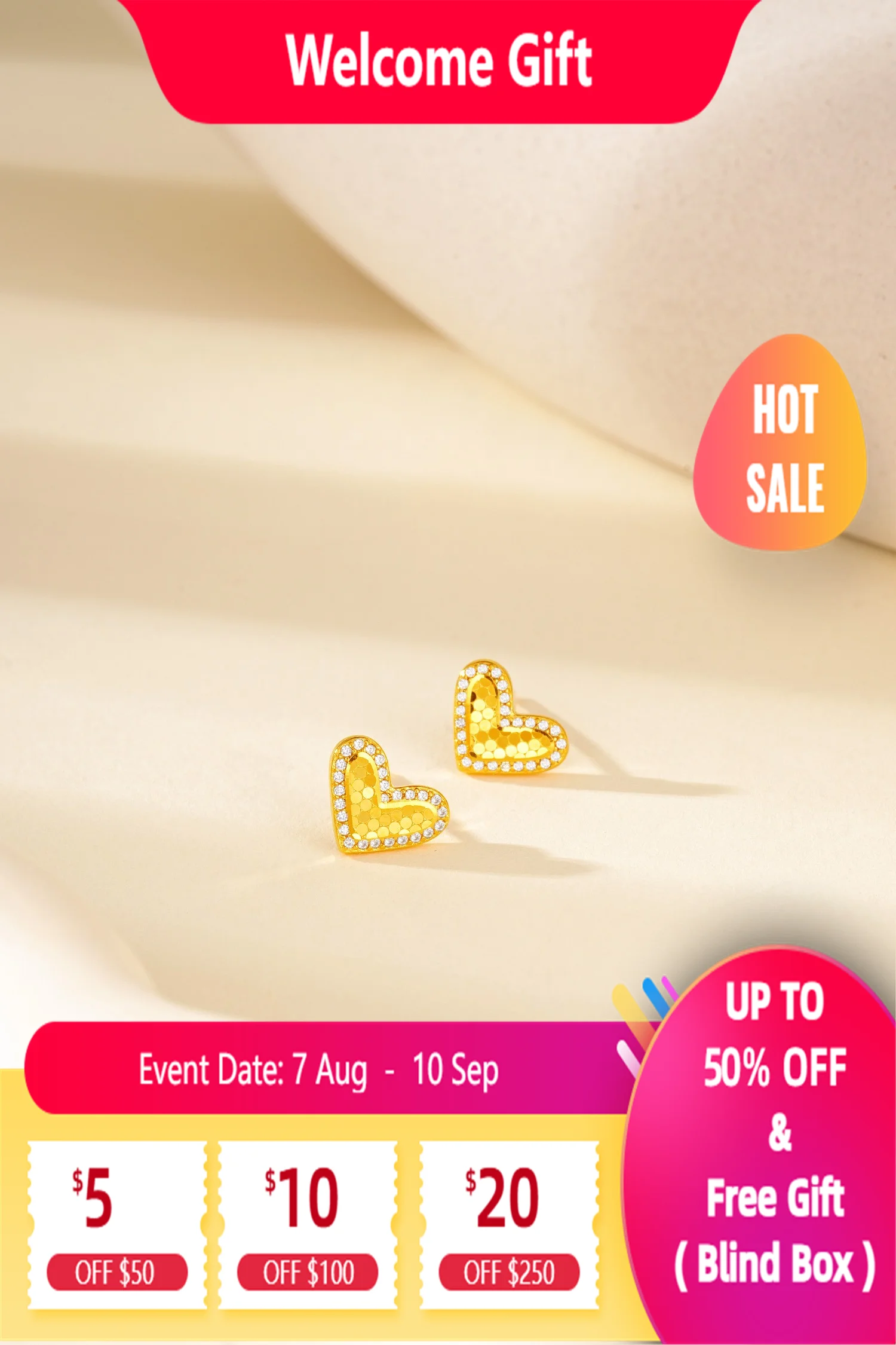 أقراط Lium Gems من الذهب عيار 24 قيراط من الفضة الإسترليني عيار 925 للنساء |   دانيتي القلب مكعب أقراط زركونيا