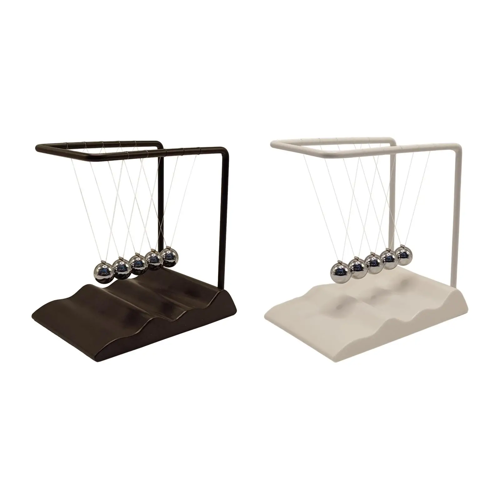 Square Newton Balls Energy Conservation Physical Model with Base Newtons Cradle Balance Balls for Office Home Decor Desk