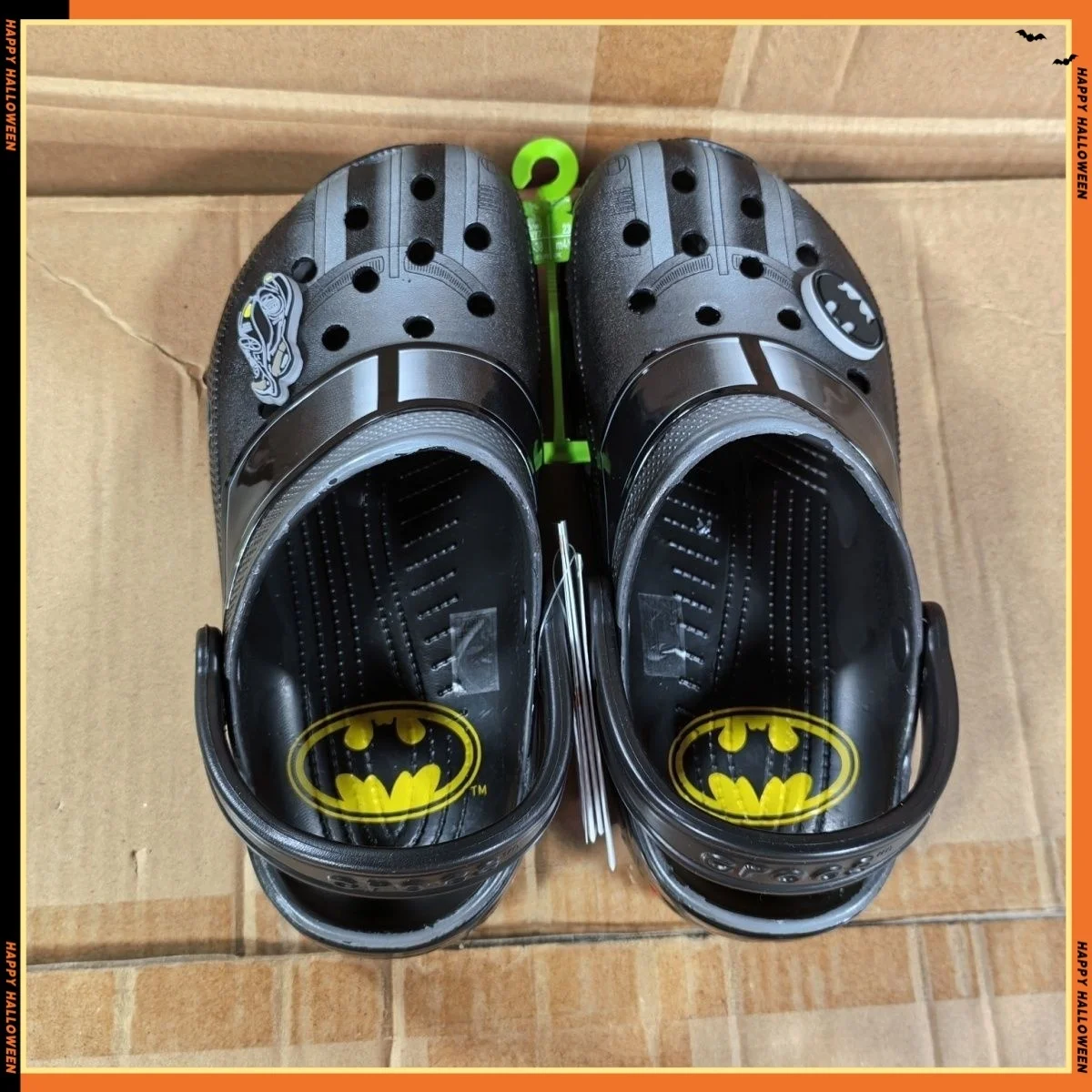 

Hot Batman Peripheral Movies Creative Personality Cartoon Summer Wearable Batman Hole Shoes Non-Slip Light Slippers Gifts