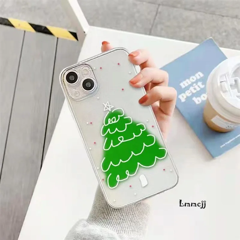 Lmmcjj Christmas Tree Phone Case For Samsung Galaxy S21 FE S22 Plus S23 Ultra A54 A53 A52 A13 A14 A31 A32 A23 A22 Silicone Cover