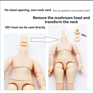 OBITSU Sphärische gemeinsame Puppe für Mädchen, Spielzeug, richtiger GSC -Kopf, 1:12 DOD, BJD, Geburtstagsgeschenke, OB11, 11 cm 8 Hauptverkaufspuppenkörper - №6