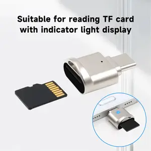 Bilashmart Type C OTG To TF Adapter Micro SD Memory Card Reader Compatible with Laptops Tablets and Smartphones with chain port