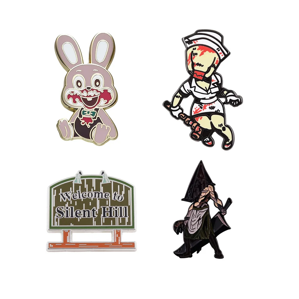 Horror Movie Silent Hill Brooch Men's Backpack Pin Metal Badge Jewelry Gift Clothing Accessories Wholesale for Friends
