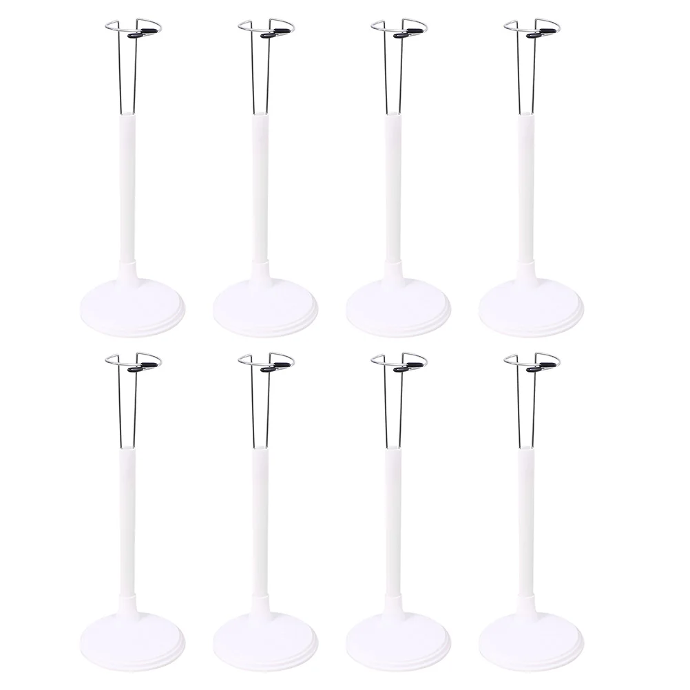 

8 Pcs Support Frame White Display Holder Rack Figures Stand Storage Base Bracket Kids Toy Infant Toys