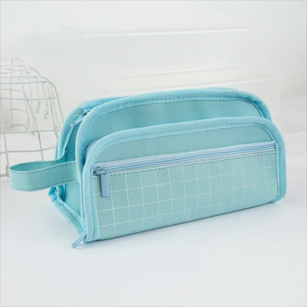 Большой вместительный сетчатый пенал, простая эстетичная сумка для хранения ручек, многослойные студенческие стационарные коробки на молнии для детей