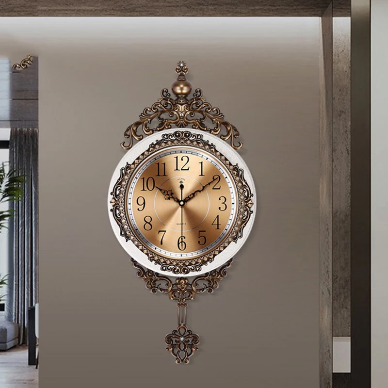 Reloj De Pared con alarma De dígitos Vintage, diseño silencioso, Reloj De Pared nórdico clásico, Relojes De Pared De lujo, decoración De Pared AB50WC